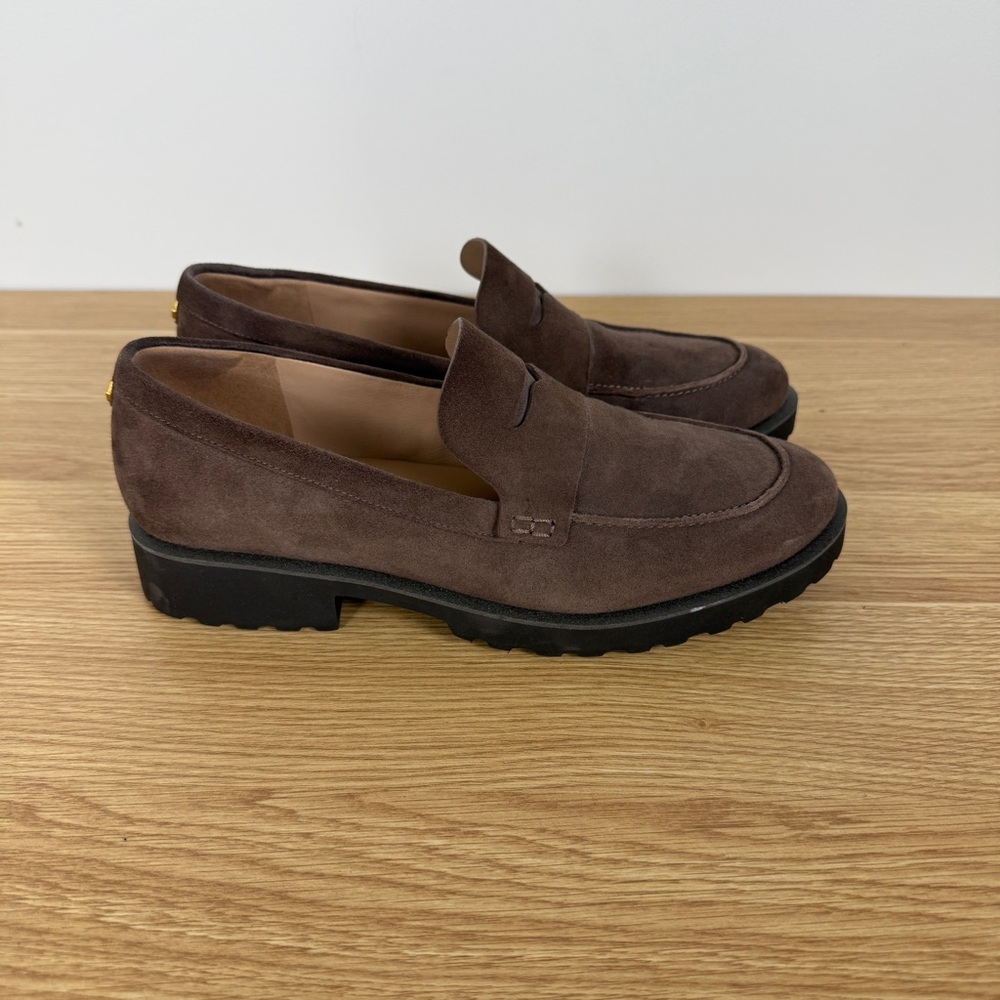 Cole Haan Geneva Lug Sole Loafers Lava Brown Suede Platform Flats Women’s Size 8 - Picture 5 of 12